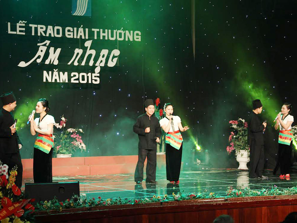 Trình diễn tác phẩm đoạt giải thưởng tại lễ trao giải - Ảnh: Nguyễn Đình Toán