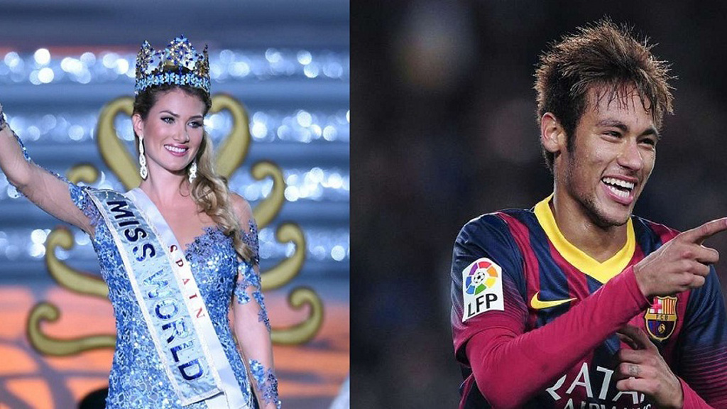 Tân Hoa hậu Thế giới và Neymar có phải một cặp? - Ảnh: AFP
