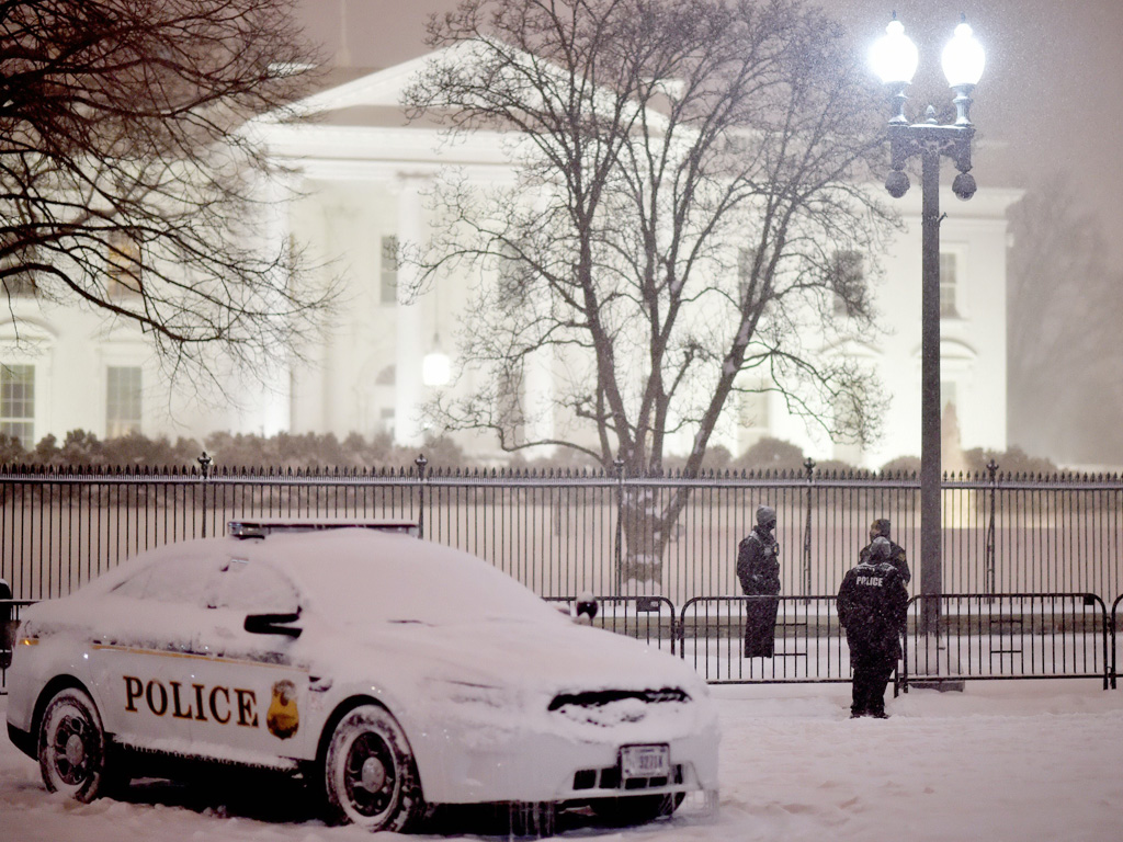 Tuyết phủ trắng xóa tại Nhà Trắng - Ảnh: Reuters