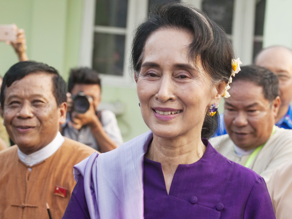 Bà Aung Suu Kyi là phụ nữ duy nhất được đề cử tham gia nội các - Ảnh: AFP