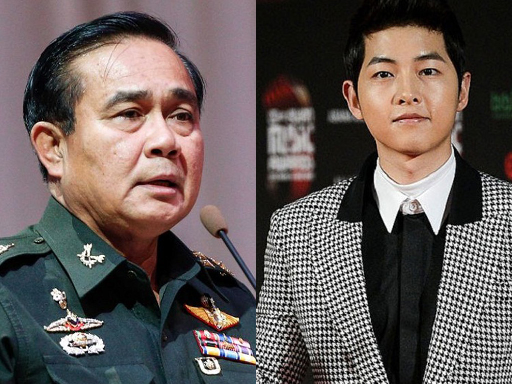 Thủ tướng Thái Lan Prayut Chan-o-cha muốn gặp gỡ nam diễn viên Song Joong Ki - Ảnh: Reuters, AFP