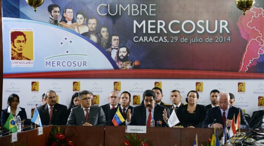 Hội nghị Thị trường chung Mercosur tại Caracas (Venezuela) tháng 7.2014 - Ảnh: Reuters