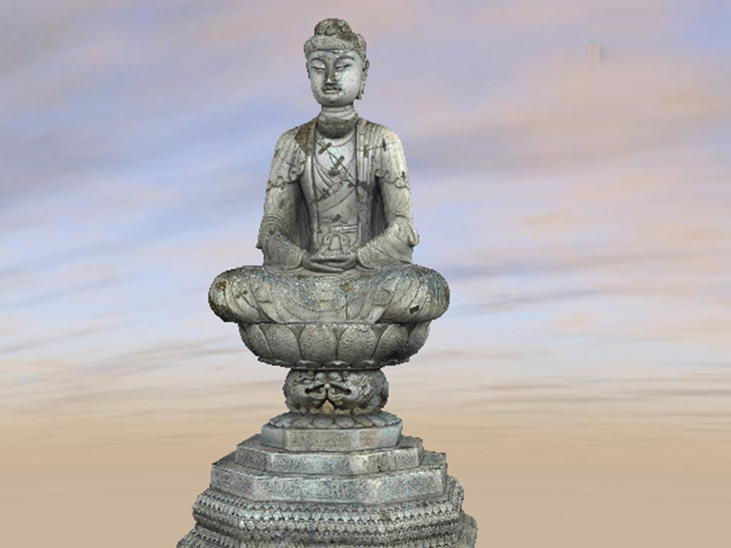 Phiên bản tượng A di đà chùa Phật Tích hoàn chỉnh theo giả định