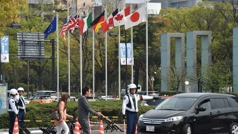 Thành phố Hiroshima (Nhật Bản) trước thềm hội nghị ngoại trưởng G7 - Ảnh: AFP