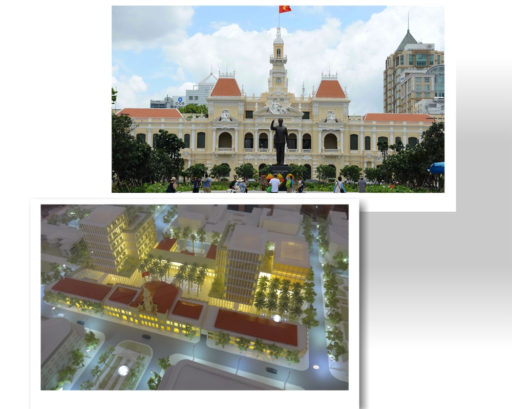 Trung tâm hành chính cũ (ảnh trên) và trung tâm hành chính mới của TP.HCM (ảnh dưới) - Ảnh: Tân Phú
