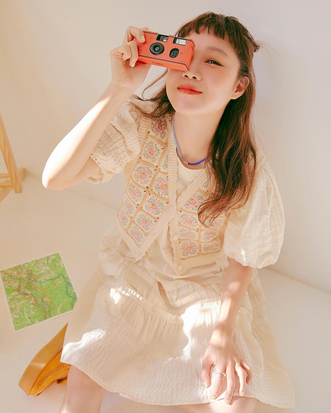 MS730 Váy đầm dáng dài cổ vuông đính ngọc tay bồng ren nổi tiểu thư vintage  nữ tính | Phu Linh - Fashion & More