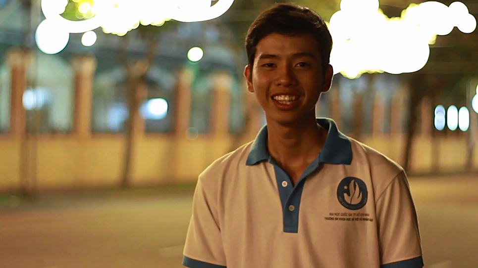 Trương Văn An, Á quân Hội thi Thủ lĩnh sinh viên toàn thành 2015 - Ảnh cắt từ clip