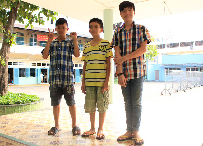 Ba em nhỏ được giải cứu khỏi Quán phở Lý Quốc Sư đang được chăm sóc tại Trung tâm giáo dục dạy nghề thanh thiếu niên TP.HCM - Ảnh: Trác Rin