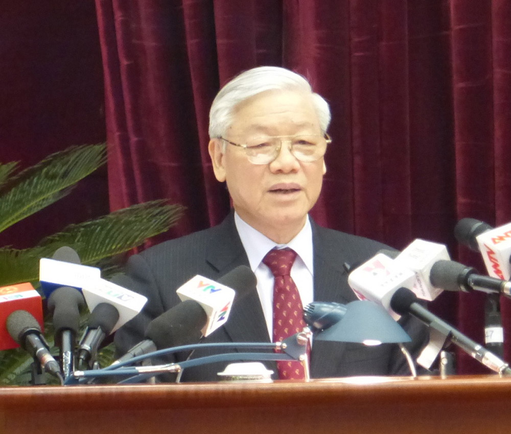 Tổng bí thư Nguyễn Phú Trọng phát biểu tại hội nghị toàn quốc ngành Tổ chức xây dựng Đảng