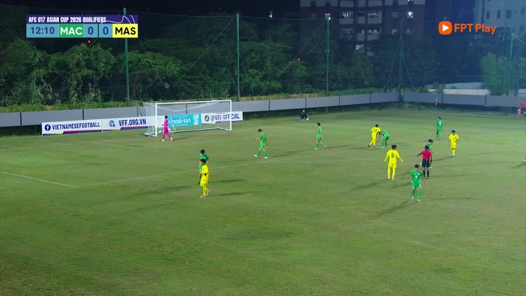 Highlight U.17 Macau 0-5 U.17 Malaysia: Chiến thắng toàn diện