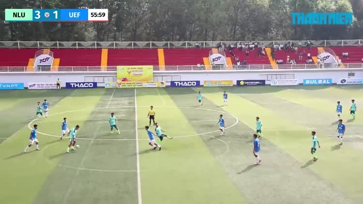 Highlight ĐH Nông Lâm TP.HCM (NLU) 5-1 ĐH Kinh tế-Tài chính TP.HCM (UEF): Thế trận một chiều ngày ra quân