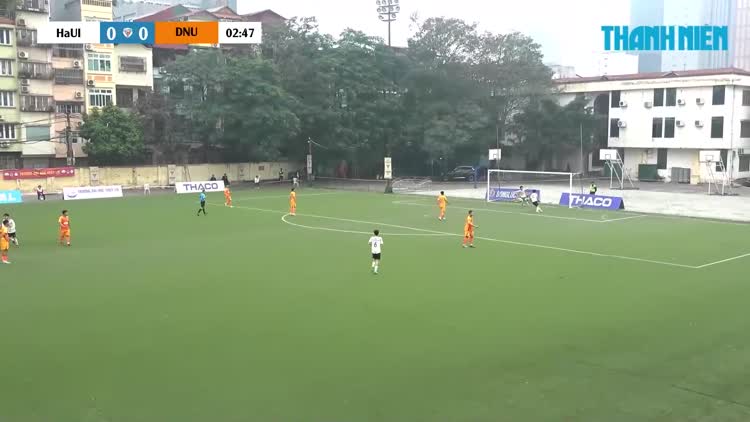 Highlight ĐH Công nghiệp Hà Nội (HaUI) 1-1 Trường ĐH Đại Nam (DNU): Quá nhiều cơ hội bị bỏ lỡ