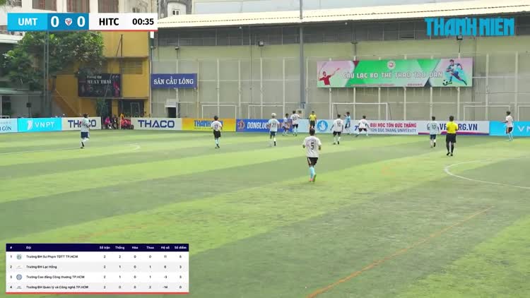 Highlight Trường ĐH Quản lí và Công nghệ TP.HCM (UMT) 1-1 Trường CĐ Công thương TP.HCM (HITC): Bất phân thắng bại