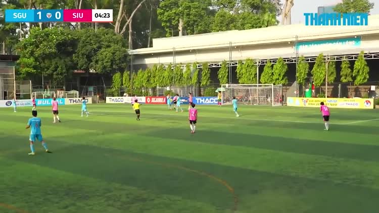 Highlight Trường ĐH Sài Gòn (SGU) 1-0 Trường ĐH Quốc tế Sài Gòn (SIU): Chắt chiu cơ hội