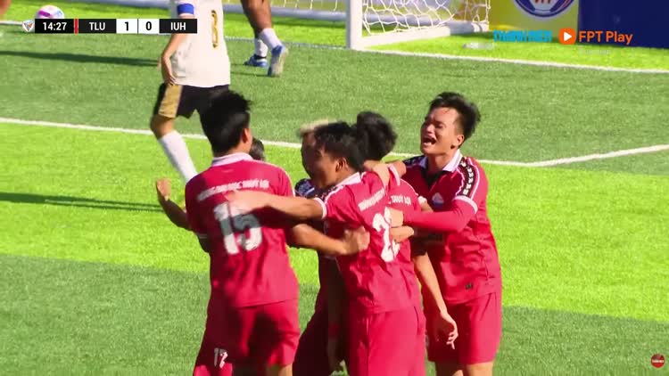 Highlight Trường ĐH Thủy lợi 4-0 Trường ĐH Công nghiệp TP.HCM: 'Thủy triều đỏ' lên ngôi vương