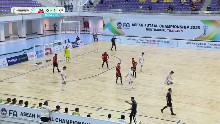 Futsal Việt Nam thắng đậm Timor Leste, tiến sát bán kết futsal Đông Nam Á 2026