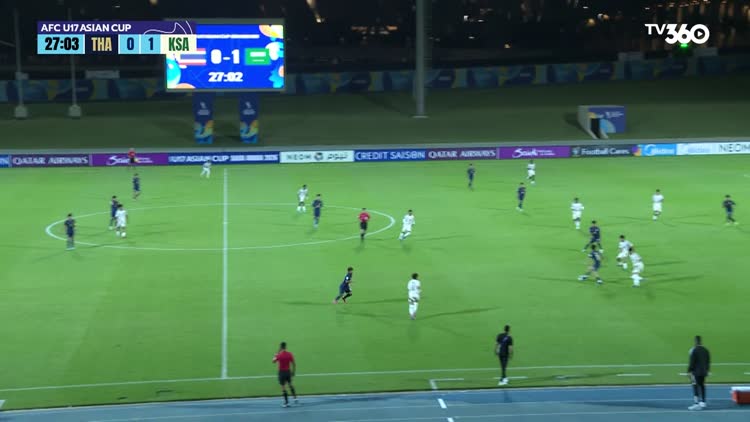 Highlight U.17 Thái Lan 0-2 U.17 Ả Rập Xê Út: Đại diện Đông Nam Á bị loại