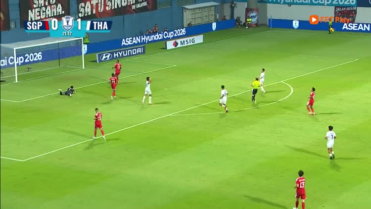 Highlight đội tuyển Singapore 1-3 Thái Lan: Đội khách áp đảo | Bán kết ASEAN Cup 2026