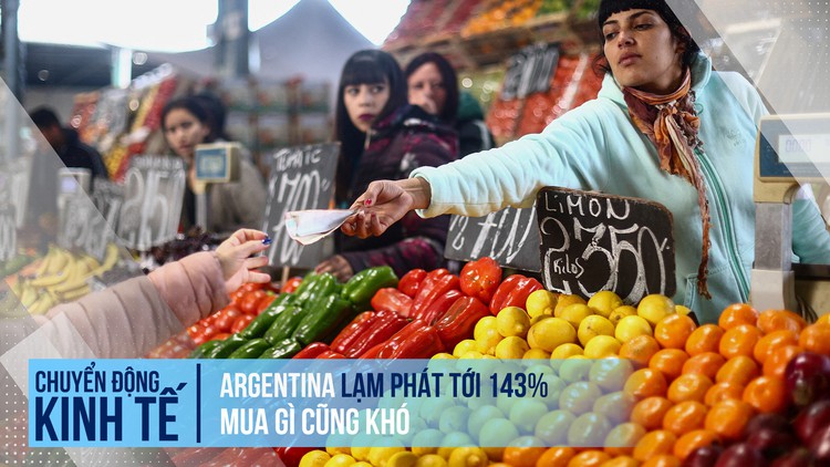 Argentina lạm phát tới 143%, mua gì cũng khó