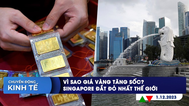CHUYỂN ĐỘNG KINH TẾ ngày 1.12: Vì sao giá vàng tăng sốc | Singapore đắt đỏ nhất thế giới