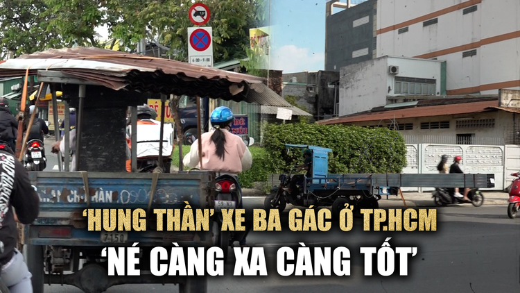 ‘Hung thần’ xe ba gác ở TP.HCM vẫn nhan nhản: Không mũ bảo hiểm, chằng néo thô sơ
