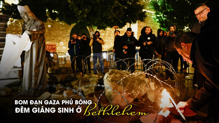 Giáng sinh u ám nơi đất thánh Bethlehem vì chiến sự Gaza