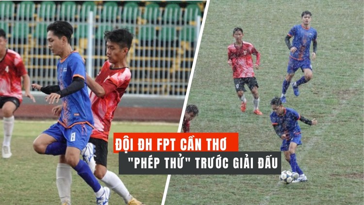 Thi đấu trong mưa, ĐH FPT Cần Thơ tìm đấu pháp vượt qua 'khe cửa hẹp'