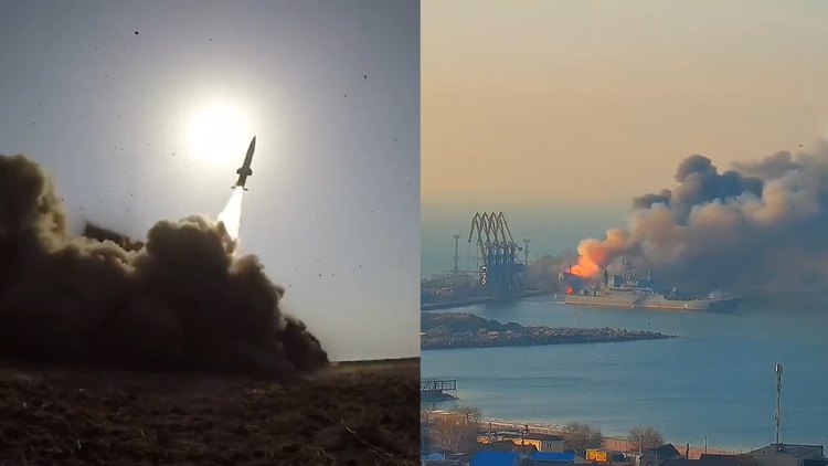 Tướng Ukraine công bố video bắn tên lửa hạ tàu đổ bộ Nga