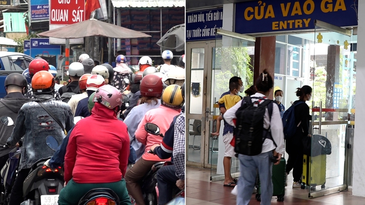 Kẹt cứng ở Phà Cát Lái, Ga Sài Gòn vắng vẻ ngày đầu kỳ nghỉ lễ