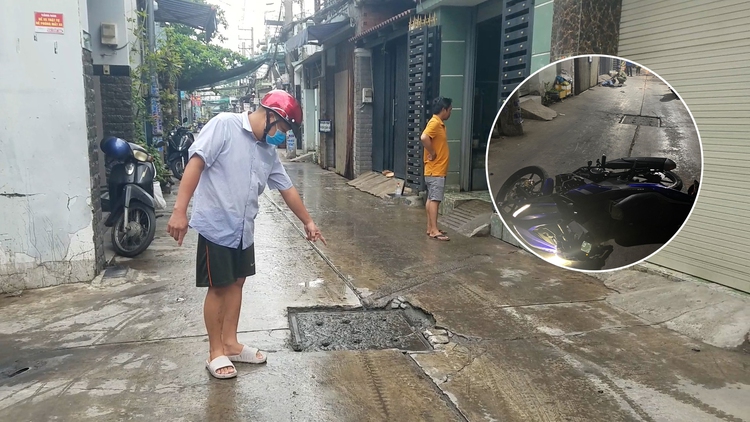 Xe máy lao vào nhà dân khiến 1 người tử vong, nghi do sụp hố ga