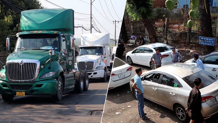 Tài xế đổ về Bình Phước đăng kiểm: '20 năm nay chưa gặp tình trạng này'