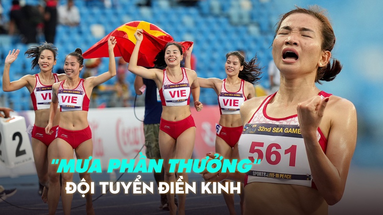 Nguyễn Thị Oanh và đội tuyển điền kinh nhận 'cơn mưa' phần thưởng sau SEA Games 32