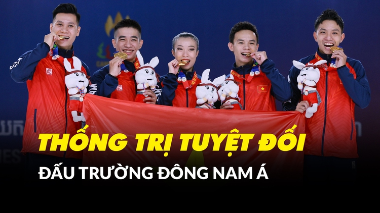 Thâu tóm toàn bộ 5 HCV, aerobic Việt Nam không có đối thủ tại SEA Games 32