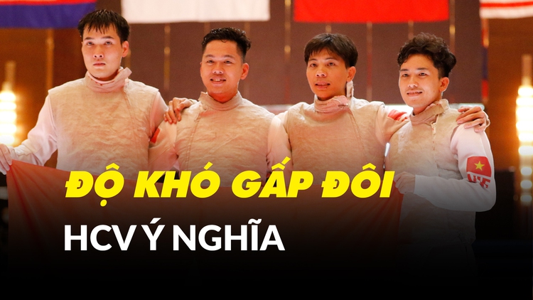 Đấu kiếm Việt Nam lần đầu giành HCV SEA Games nội dung đồng đội nam kiếm liễu