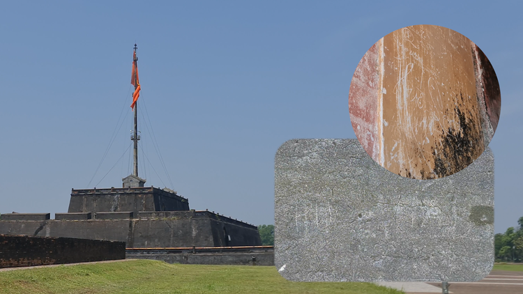 Vẽ bậy chi chít “Hải, Tài, Phát, Đức” trên bờ tường Kỳ Đài Huế