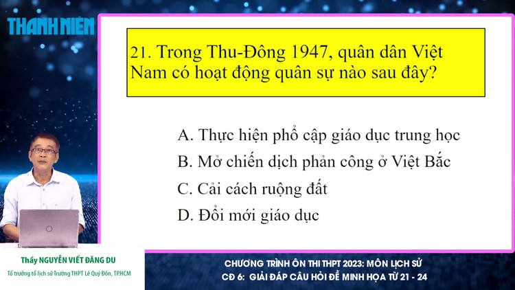 ÔN THI THPT 2023 | Môn Lịch sử | Giải đề minh họa câu 21 - 24