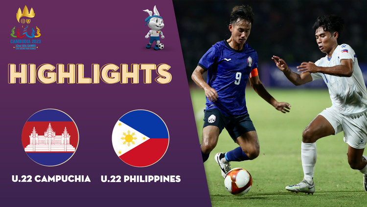 Highlights | U.22 Campuchia - U.22 Philippines: Phút bù giờ nghẹt thở | SEA Games 32
