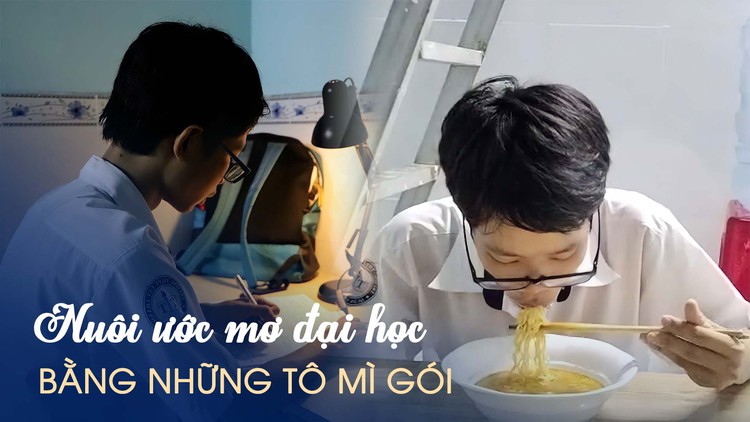 Cậu học trò nghèo ở trọ, nuôi ước mơ bằng rau hoặc mì gói