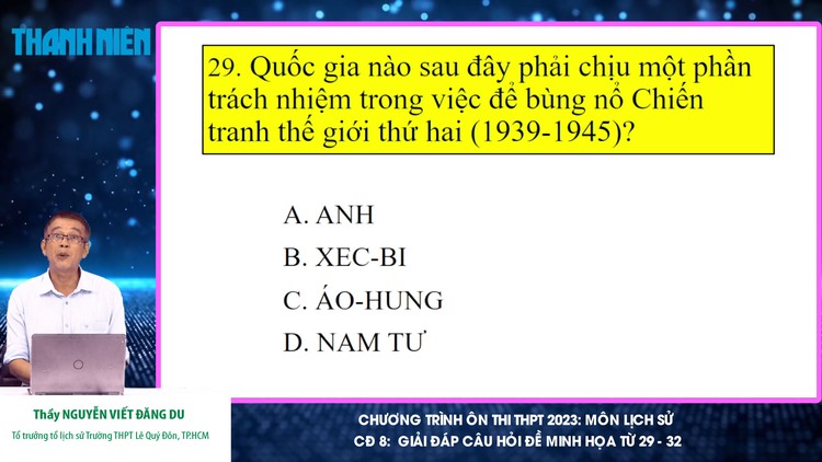 ÔN THI THPT 2023 | Môn Lịch sử | Giải đề minh họa câu 29 - 32