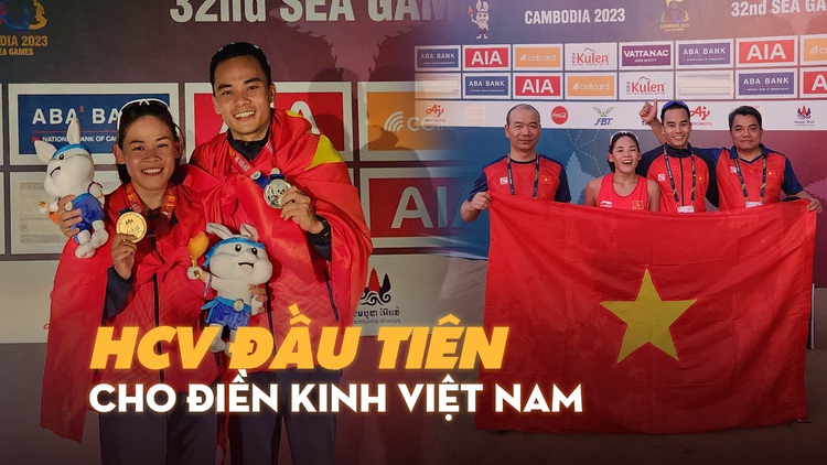 Thanh Phúc mở hàng HCV cho điền kinh Việt Nam, nhận huy chương trong ánh đèn ô tô