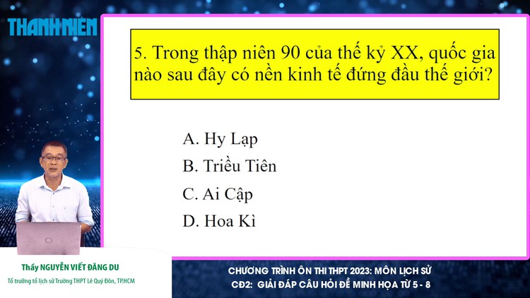 ÔN THI THPT 2023 | Môn Lịch sử | Giải đề minh họa câu 5-8