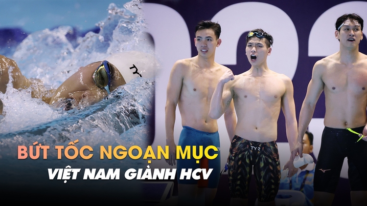 Hưng Nguyên bứt tốc như chớp, Việt Nam giành HCV bơi tiếp sức 4x200m
