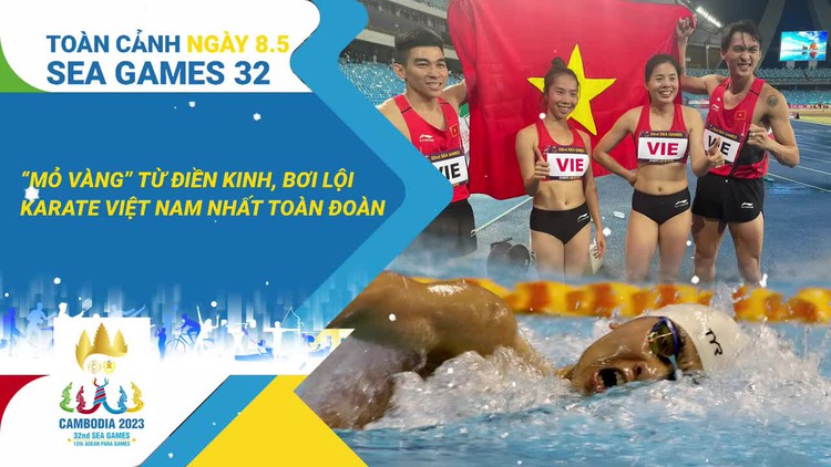 Toàn cảnh SEA Games 32 ngày 8.5: U.22 Việt Nam hiên ngang vào bán kết | Mỏ vàng điền kinh, bơi lội