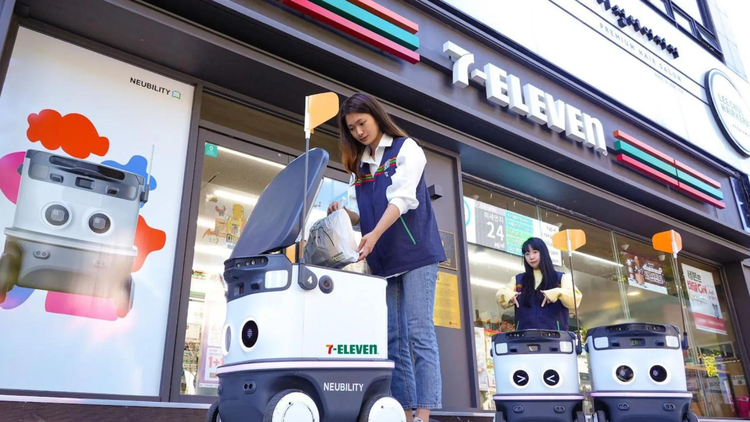 7-Eleven ở Hàn Quốc thử nghiệm giao hàng bằng robot tự lái