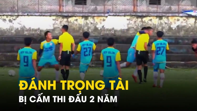 Đánh trọng tài, một cầu thủ phong trào bị cấm thi đấu 2 năm