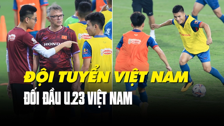 Đội tuyển Việt Nam đối kháng U.23, HLV Troussier tập trung cao độ