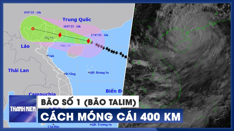 KHẨN CẤP: Bão số 1 (bão Talim) còn cách Móng Cái 400 km, gió giật cấp 15