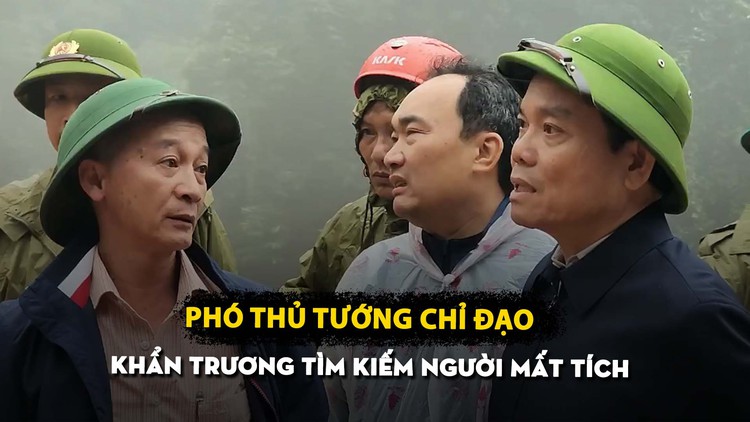 Phó Thủ tướng Trần Lưu Quang khảo sát hiện trường sạt lở đèo Bảo Lộc