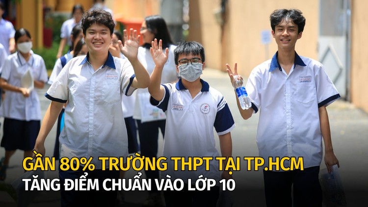 Gần 80% trường THPT tại TP.HCM tăng điểm chuẩn vào lớp 10