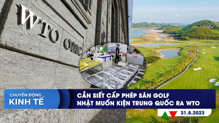CHUYỂN ĐỘNG KINH TẾ ngày 31.8: Cần siết cấp phép sân golf | Nhật muốn kiện Trung Quốc ra WTO